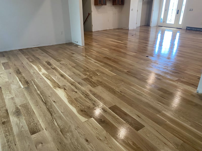 Completed flooring installation