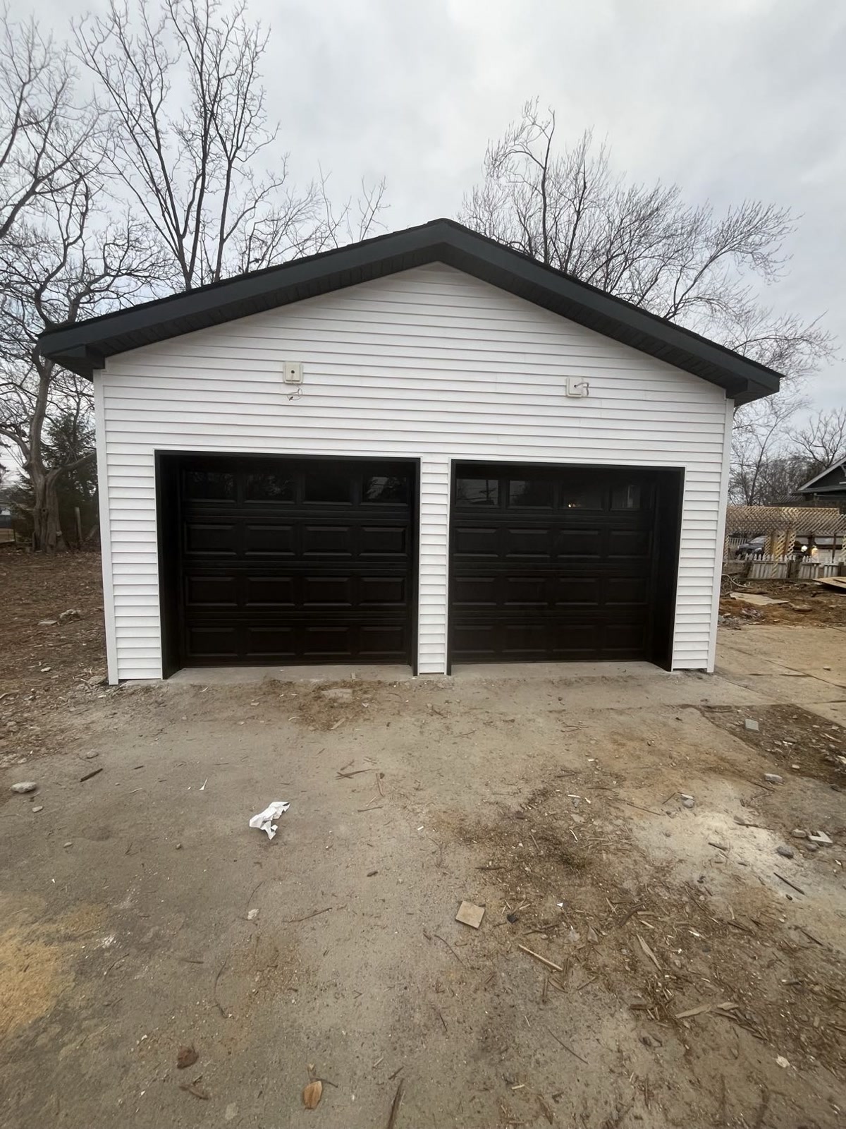 Finished garage