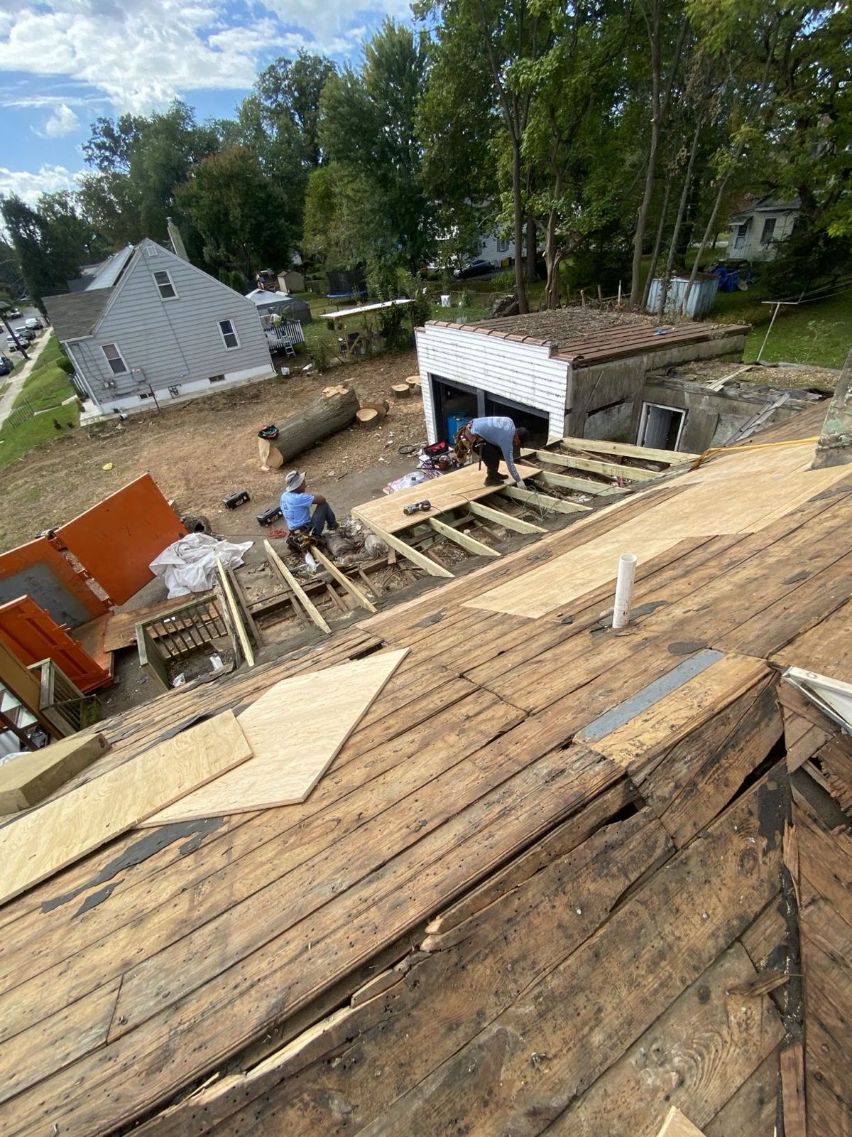 New roof sheathing