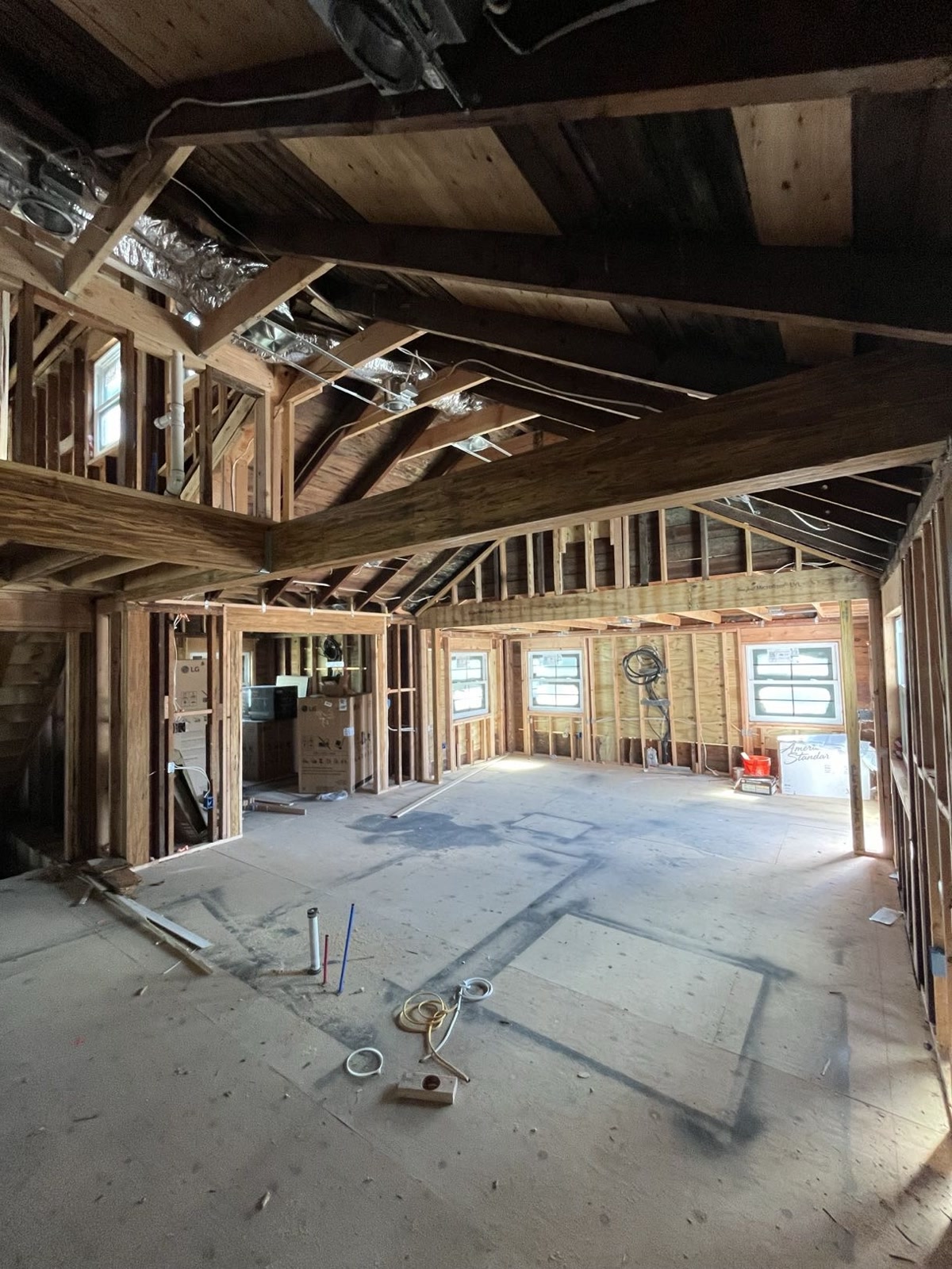 Structural beams installed