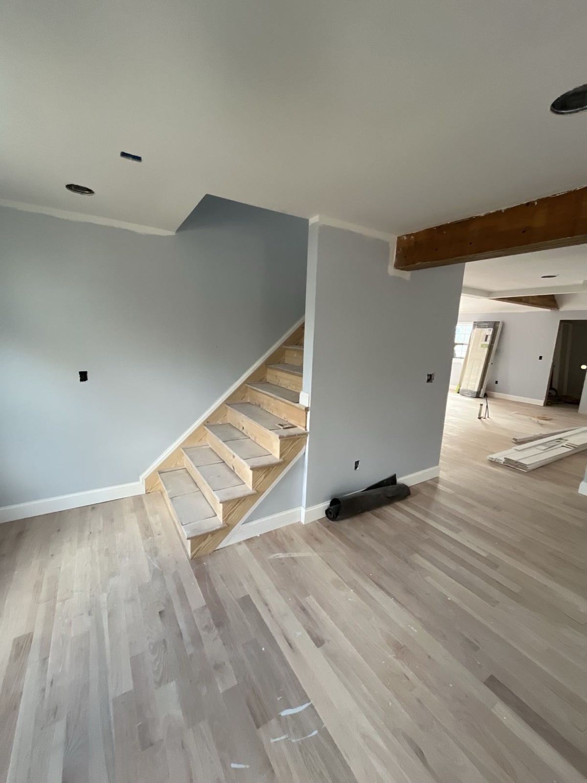 Hardwood and staircase installation