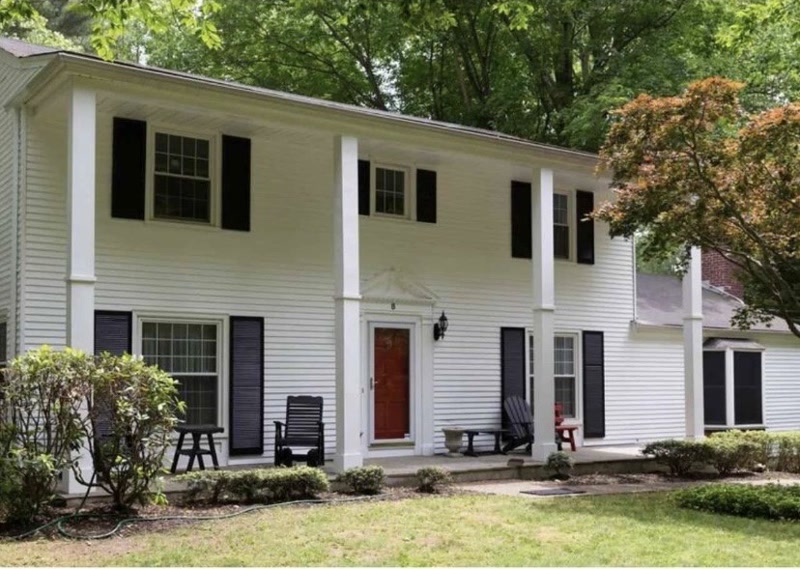 House before siding renovation